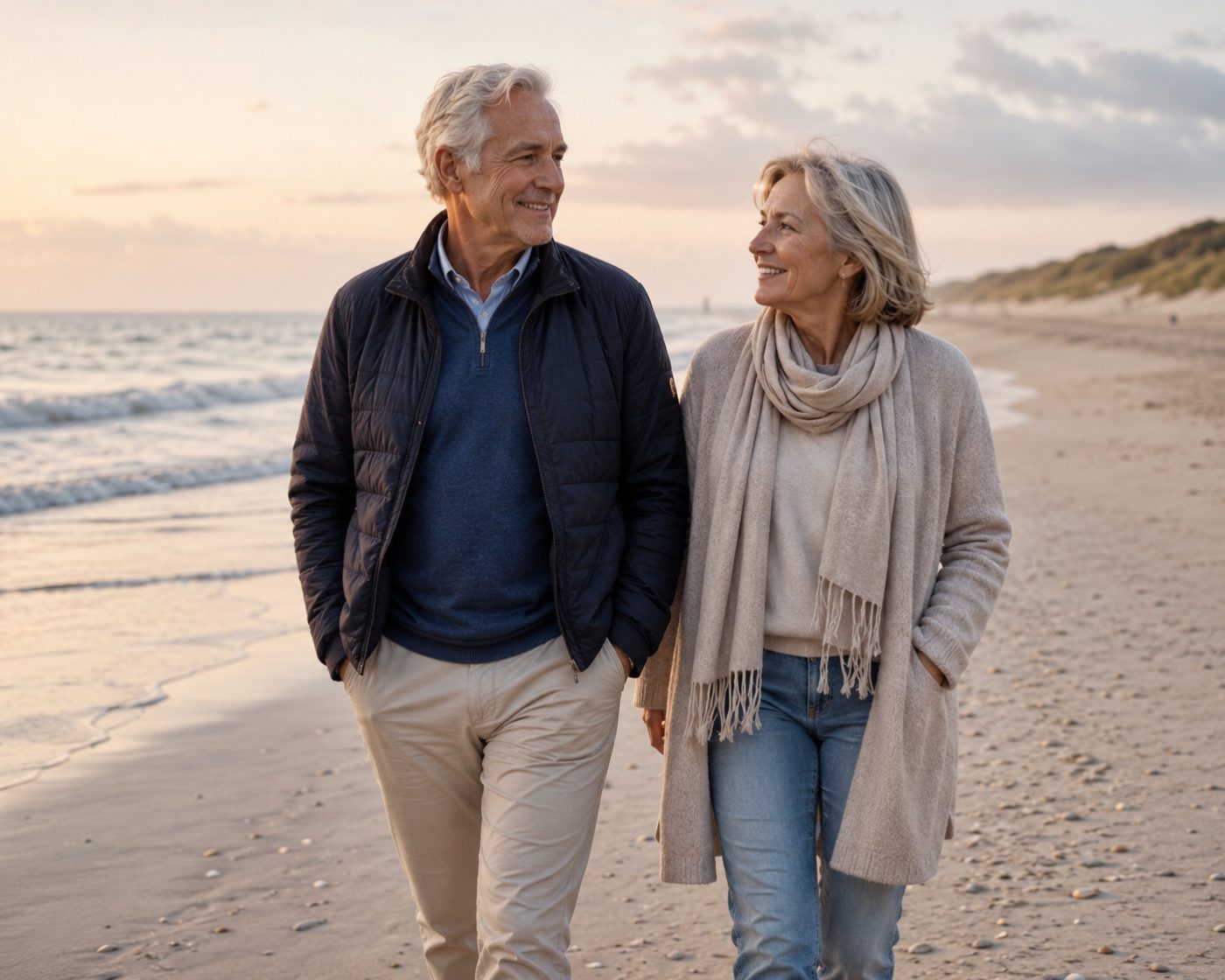 Frank en Marieke op het strand